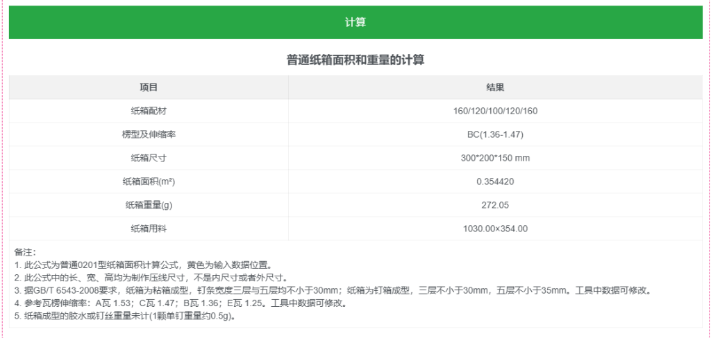 图片[5]-普通纸箱面积和重量的估算公式工具介绍-包印学堂